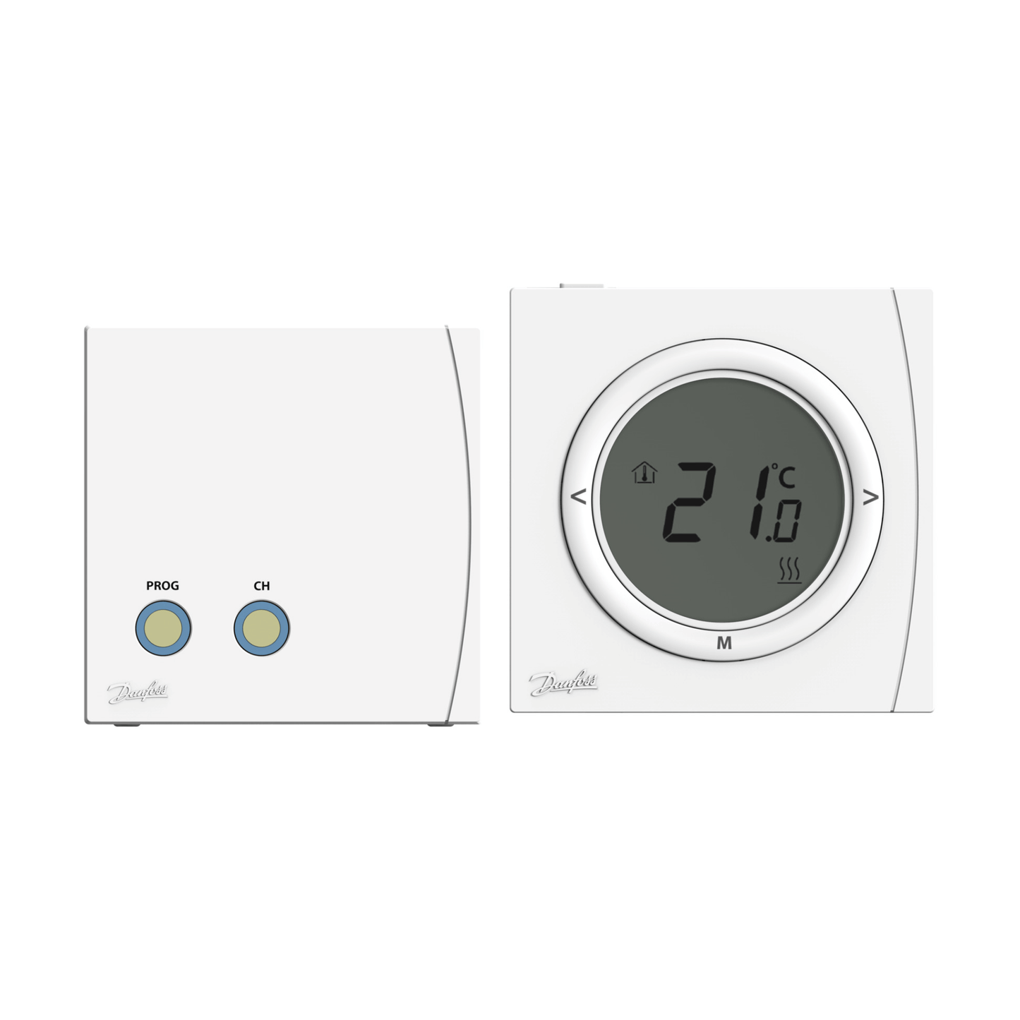 Danfoss RET2001RF + RX1-S V2 Digital Room Thermostat RF & Single Channel Receiver - 087N6477
