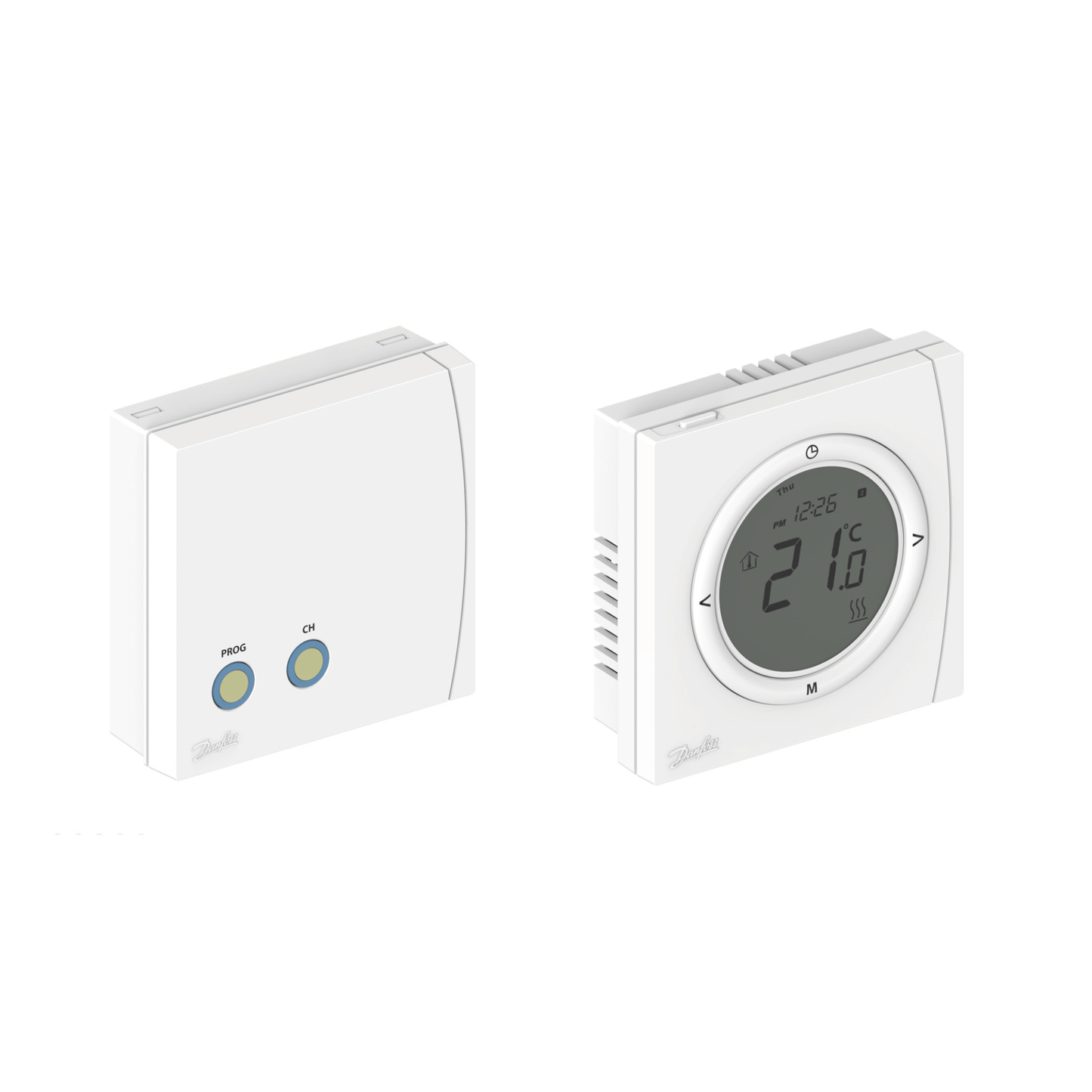 Danfoss TP5001RF+RX1-S - V2 Digital Programmable RF Room Thermostat with RF Receiver - 087N7936