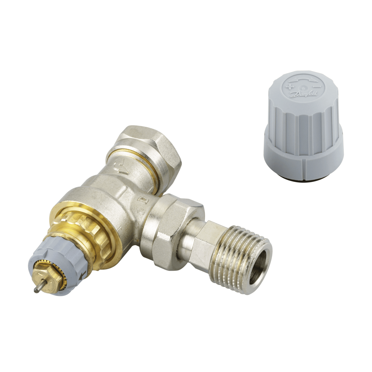 Danfoss RA-FS Bi-Directional Valve - Angle - 8/10mm - Nickel Plated - 013G6283