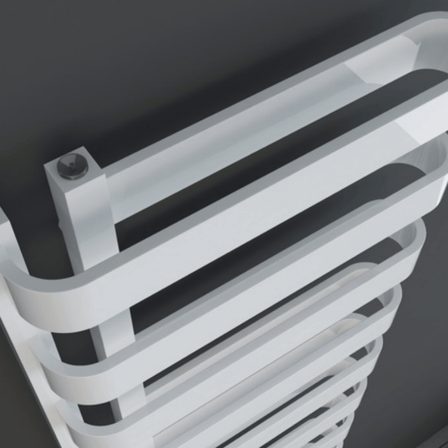 DQ Azura Towel Rail - 1300mm x 500mm - White Gloss (RAL 9016) - AZURA50/130-W