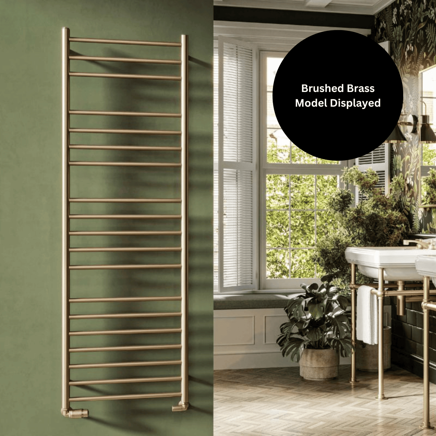 DQ Bonham Towel Rail - 700mm x 500mm - Brushed Nickel - BONHAM50/70-BN