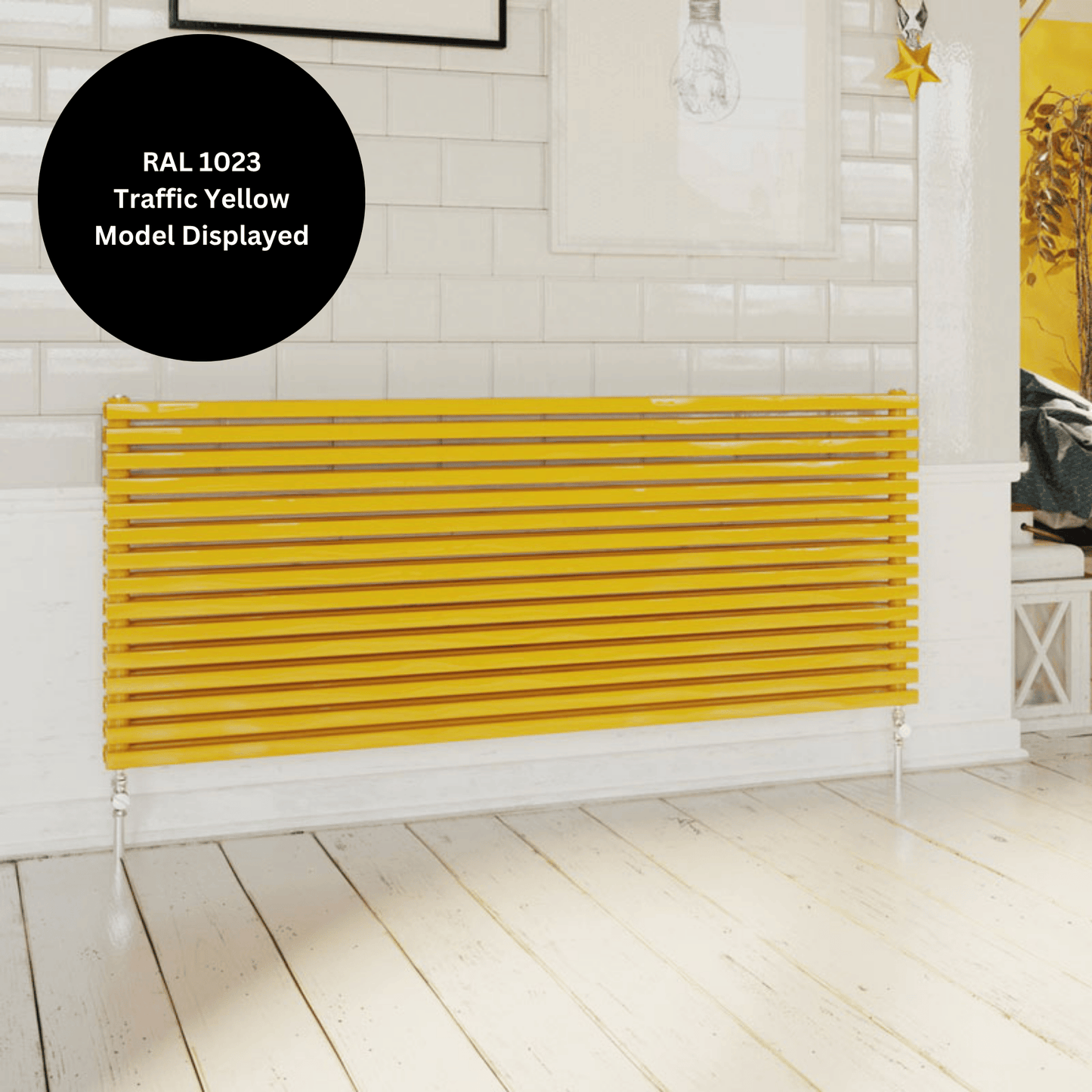 DQ Cube Double Horizontal Radiator - 720mm x 1771mm - White Gloss (RAL 9016) - CUB2-177/18H-W