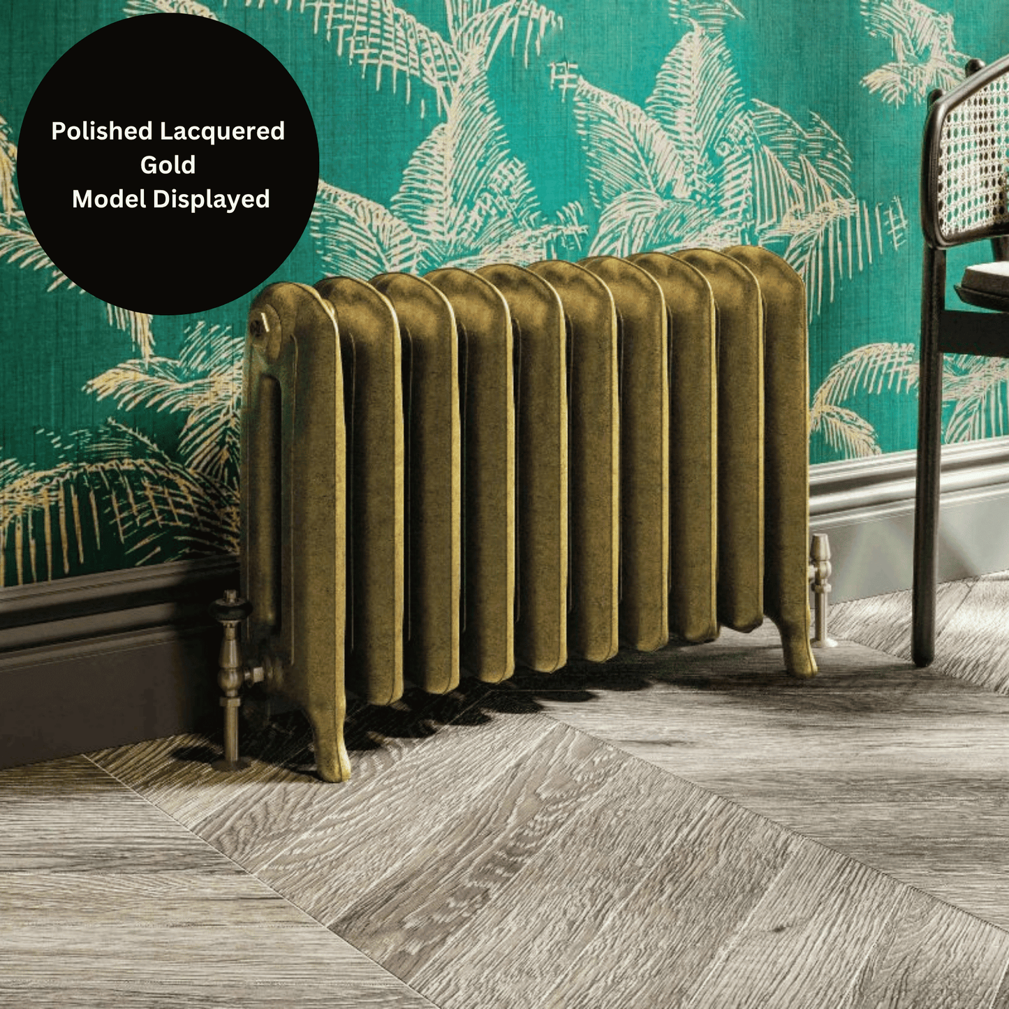 DQ Martha Cast Iron Radiator - 810mm x 3110mm - Polished Lacquered - CR/MAR/810/40-PLF