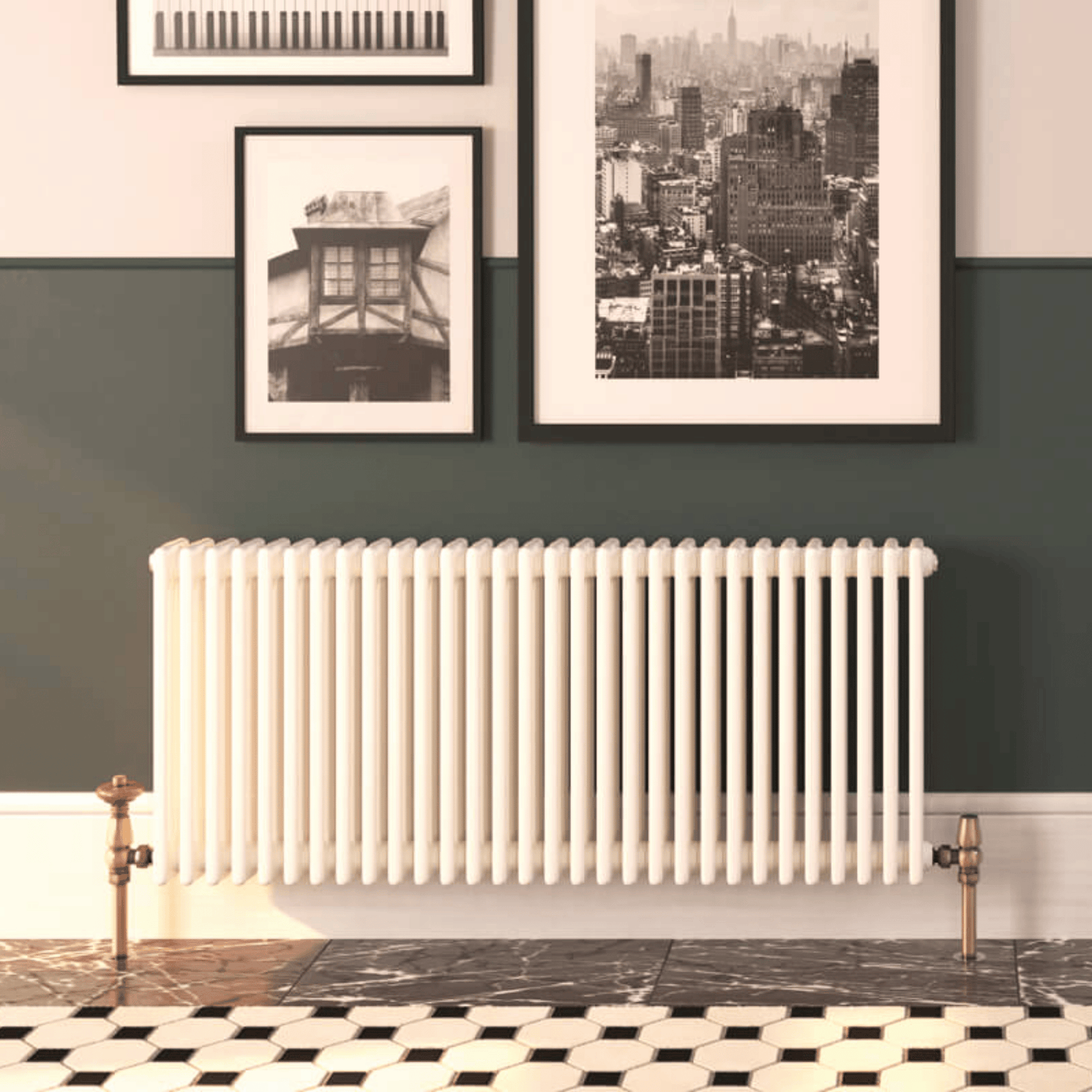 DQ Modus 3 Column Radiator - 500mm x 2416mm - White (RAL 9016) - Modus 33.500/52-W