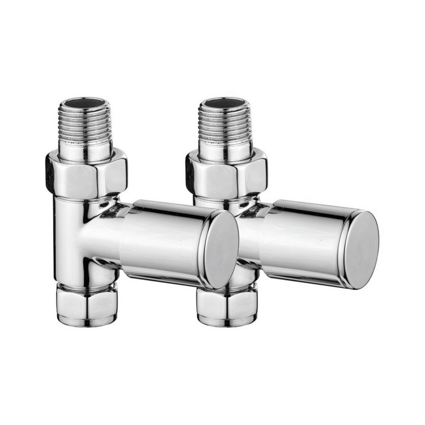 DQ Essential Manual Radiator Valves - Straight - Chrome - E-MAN-ST-C