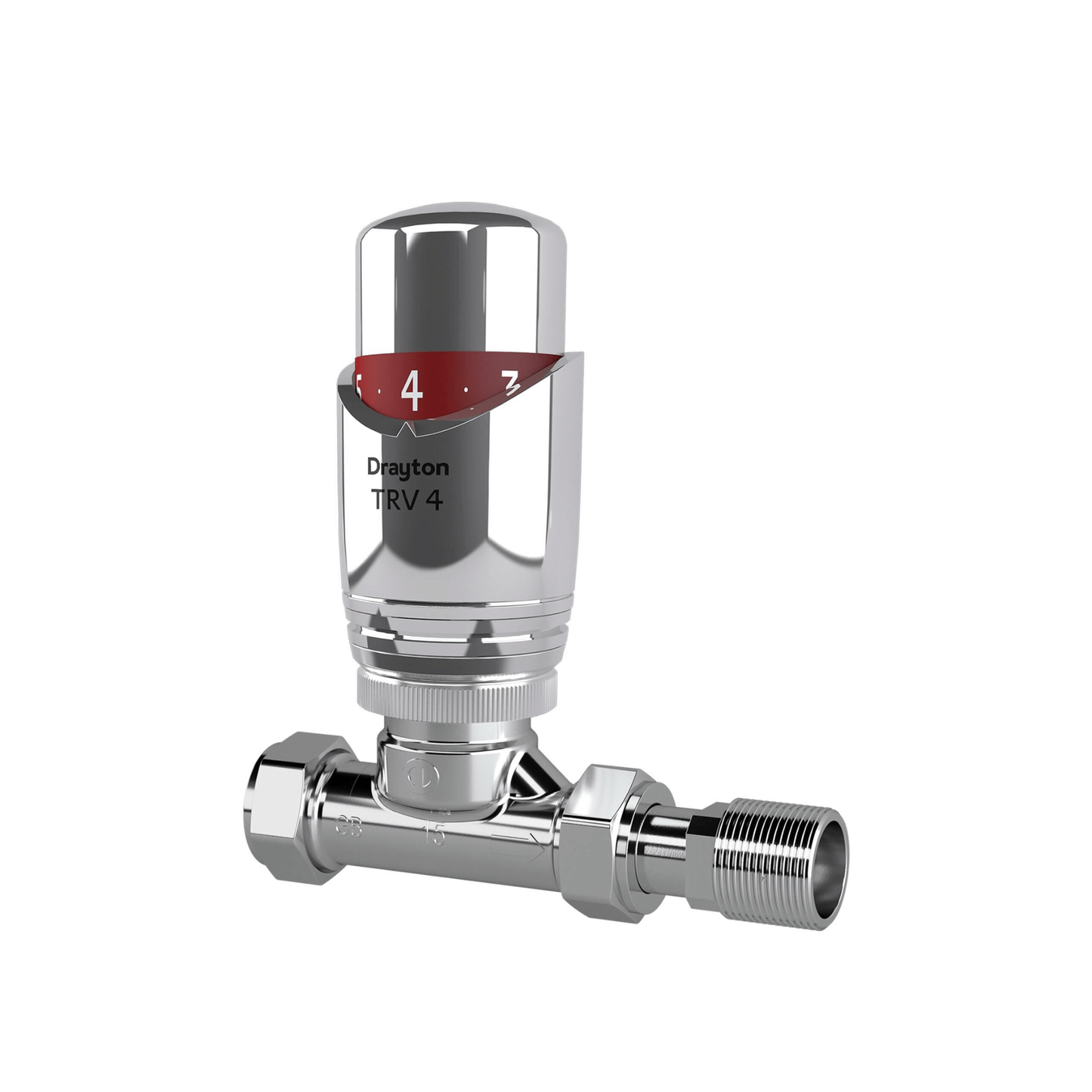 Drayton TRV4 Chrome - Straight - 15mm - 07 05 151C