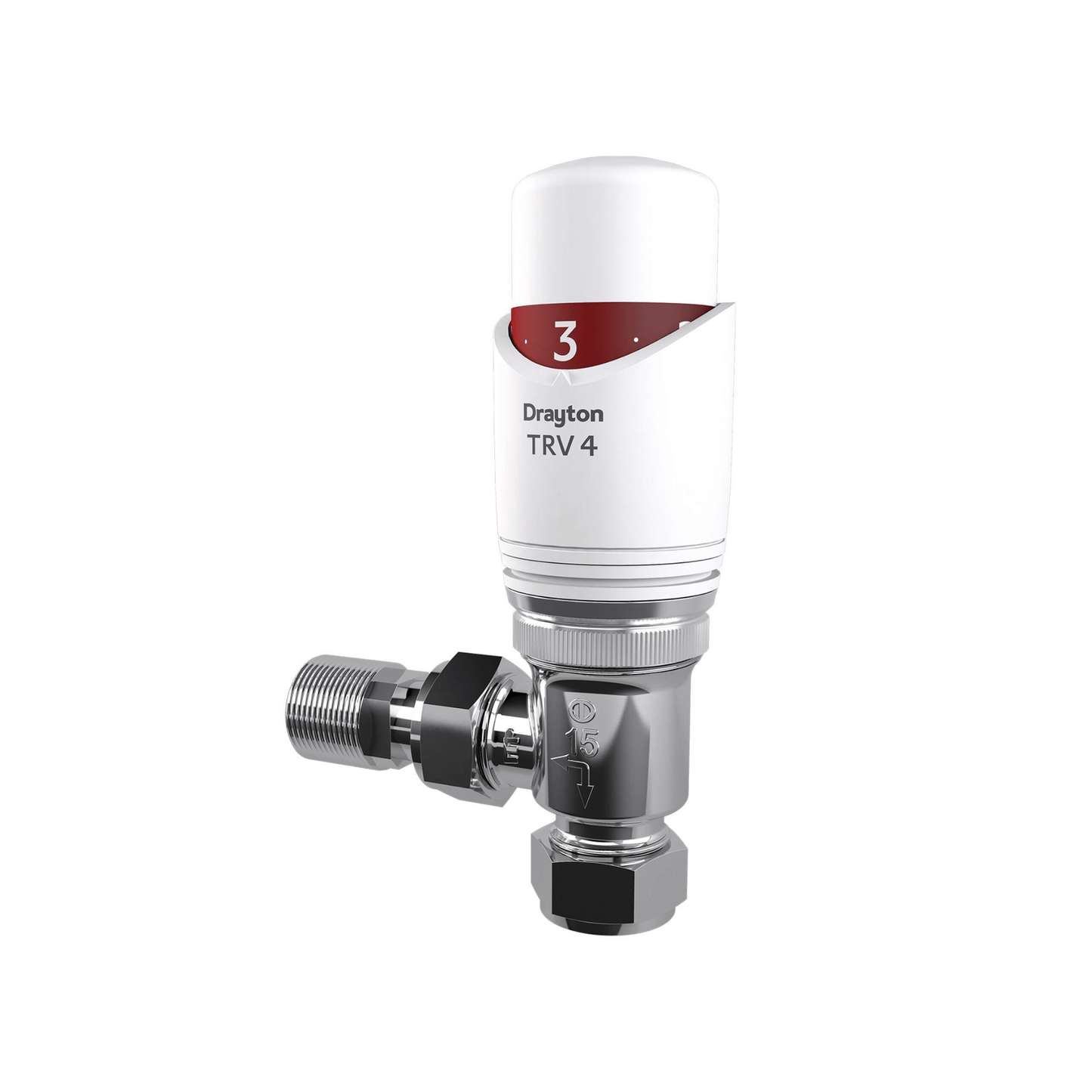 Drayton TRV4 White - Angle - 15mm - White - 07 07 015