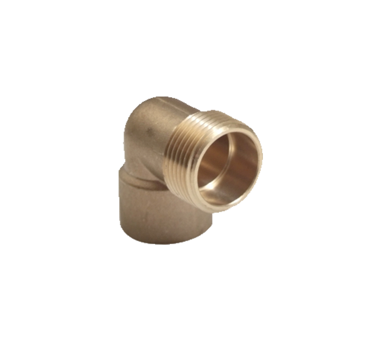Kitemarked End Feed Male Iron Elbow - 22mm x 3/4"