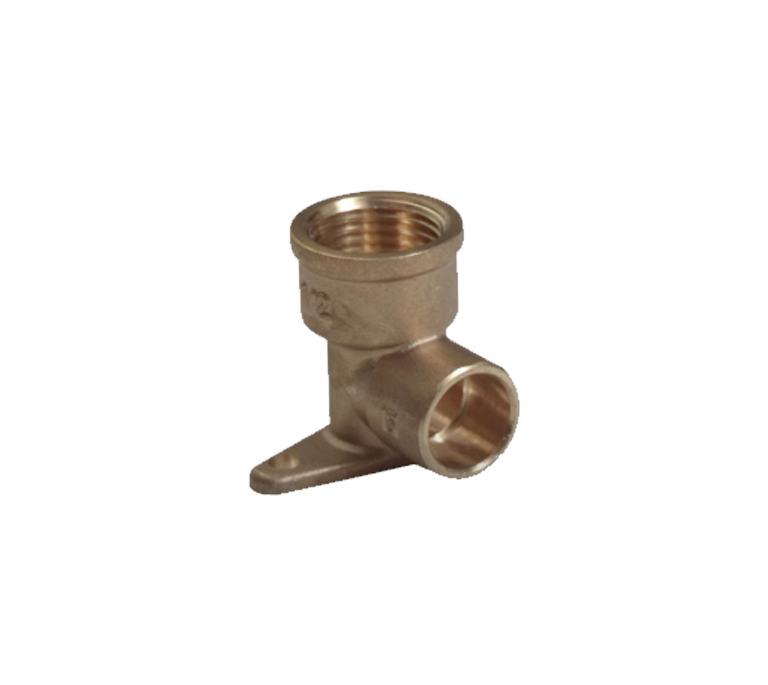 Kitemarked End Feed Wall Plate Elbow - 15mm x 1/2"