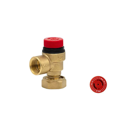 Electric Heating Company Loose Nut Pressure Relief Valve - 6 Bar