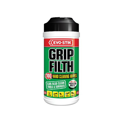 Evo-Stik Grip Filth Wipes - Tub of 100 - 30608612