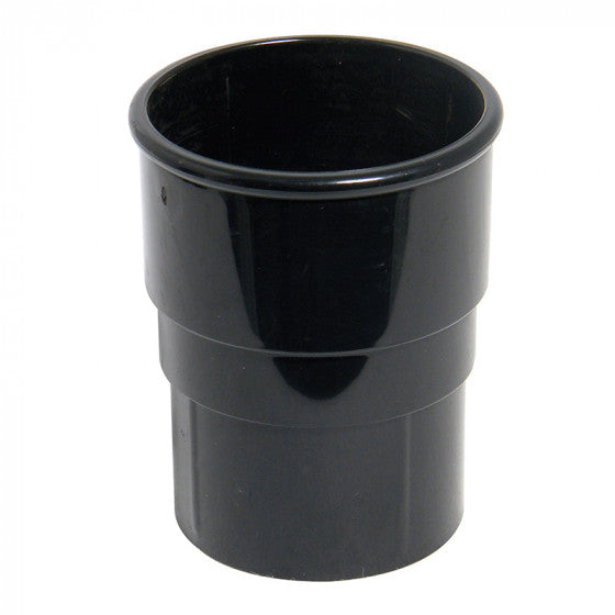 FloPlast 68mm Round - Downpipe Socket - Black - RS1B