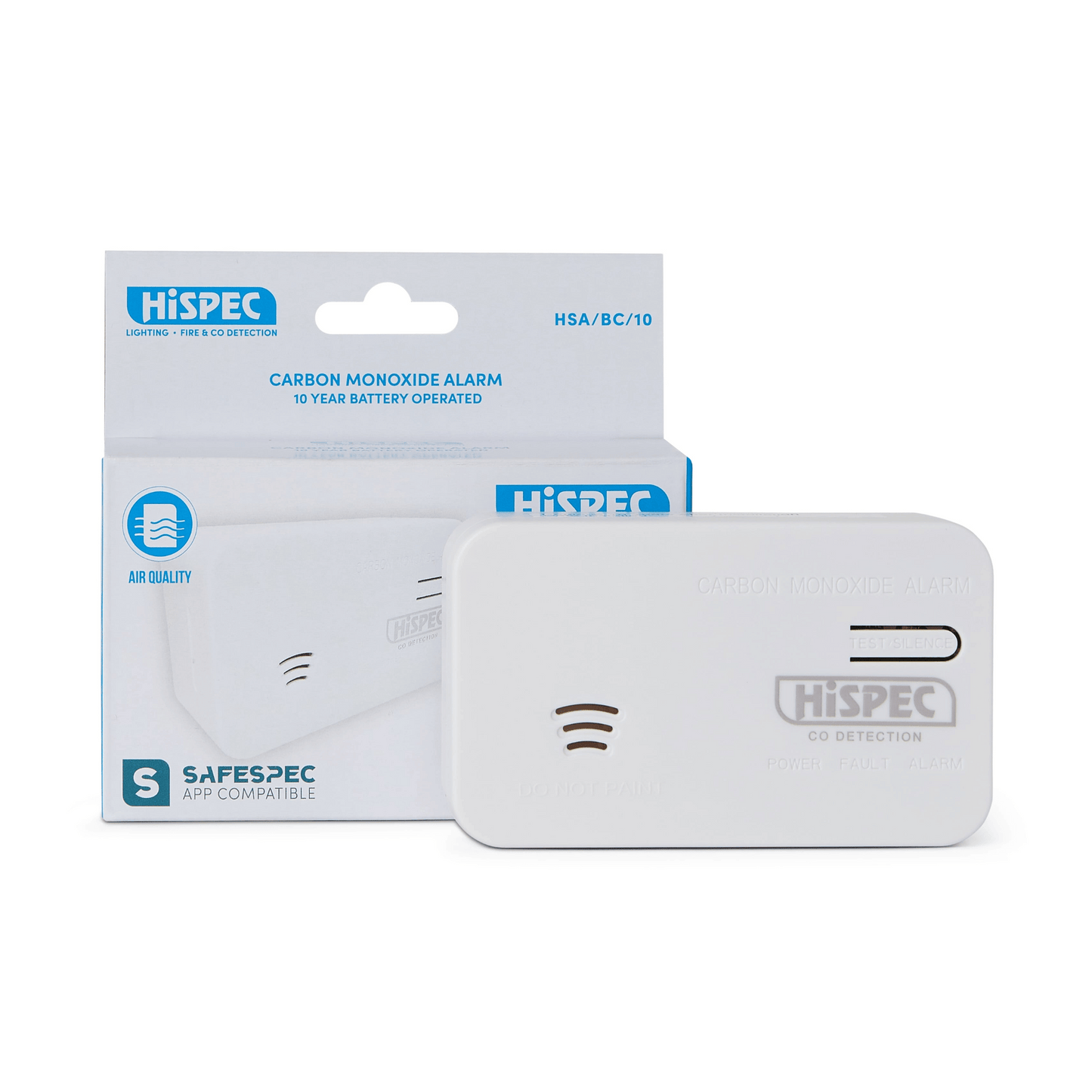 HiSPEC Carbon Monoxide Detector - 10 Year Battery Operated - HSA/BC/10
