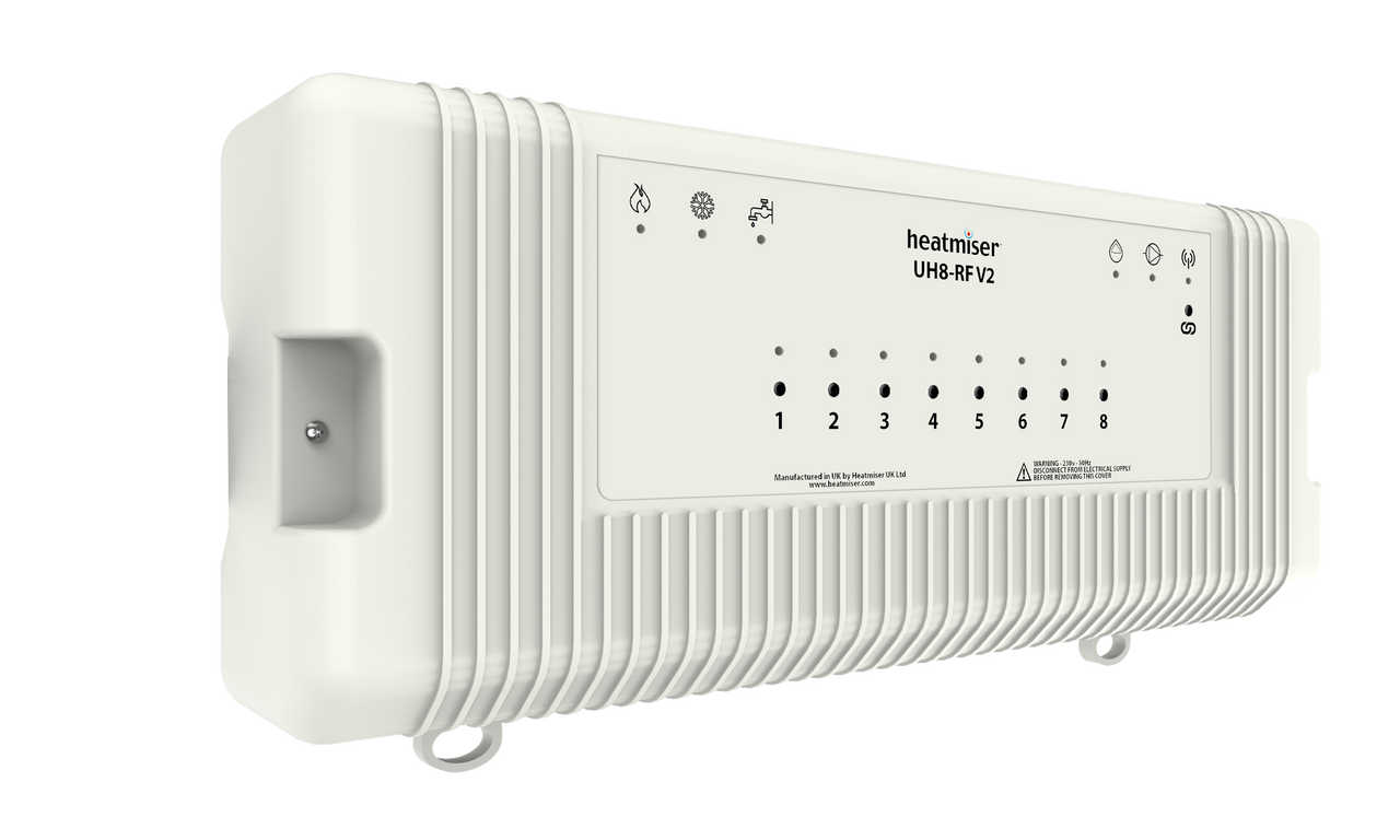 Heatmiser UH8-RF v2 - 8 Zone Wireless Wiring Centre
