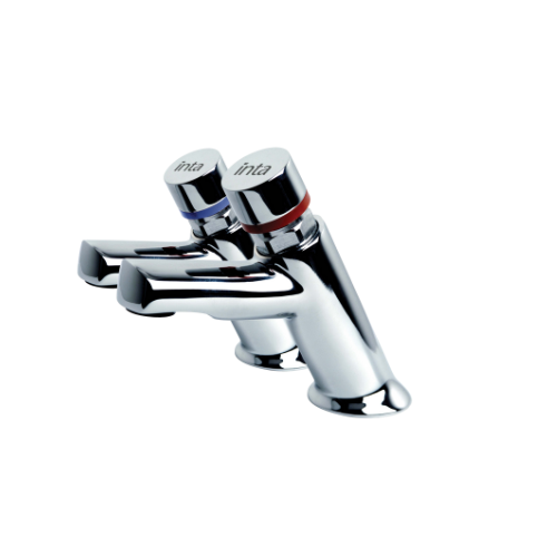 Inta Contemporary Non-Concussive Basin Mounted Tap (Pair) - 15 Seconds - NC162CP
