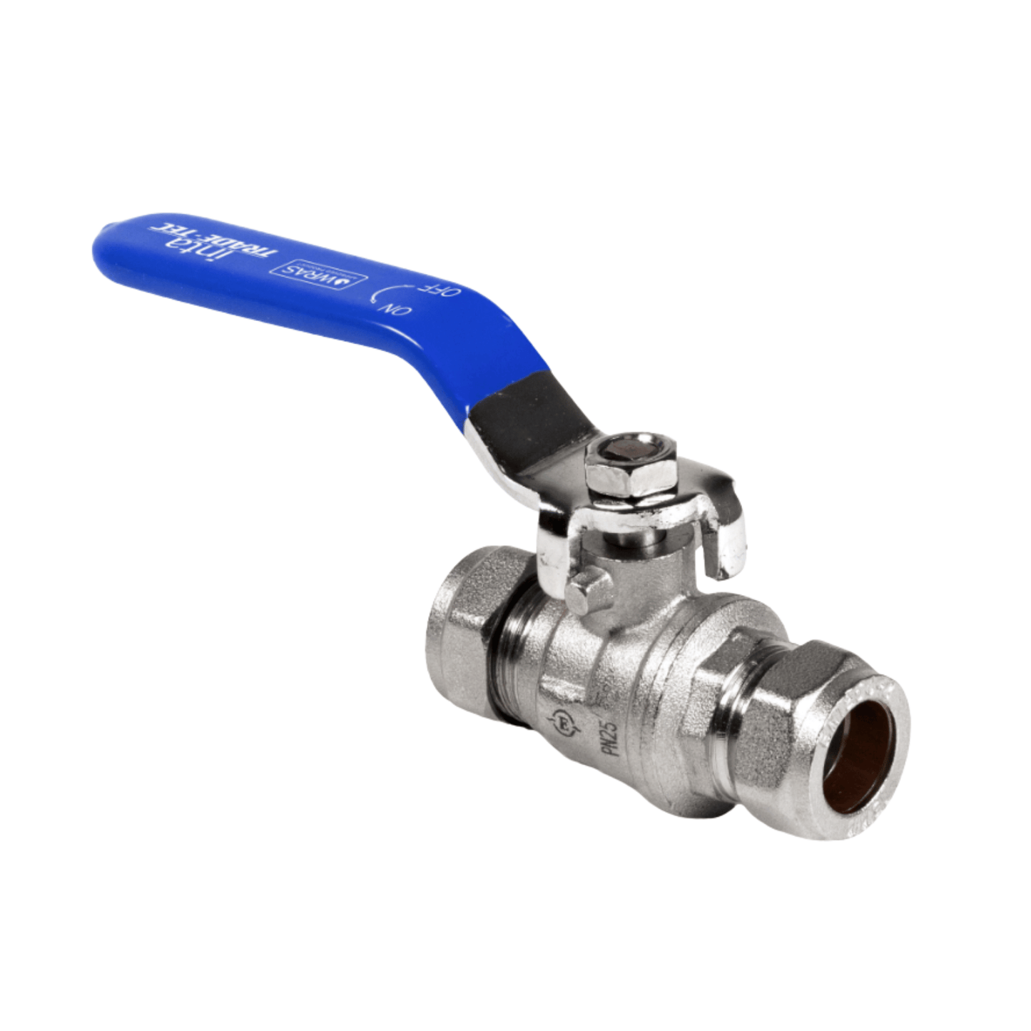 Inta i-Ball Full Bore Compression Ball Valve with Lever Handle - 54mm - Blue - LBV209354B