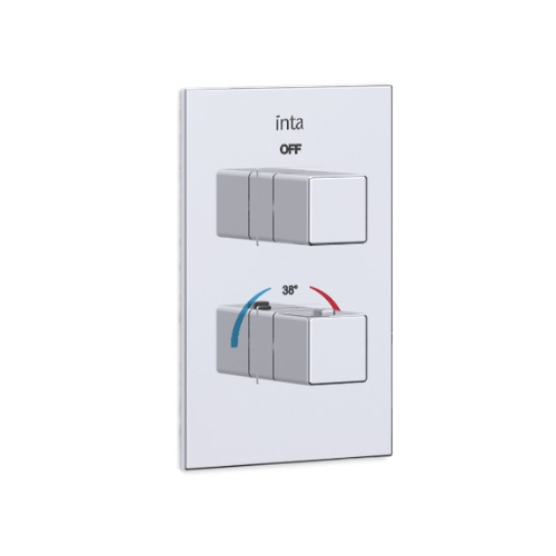 Inta Mio Concealed Dual Outlet Thermostatic Shower with Overhead Arm, Soaker and Rinse Station - IX600015CP