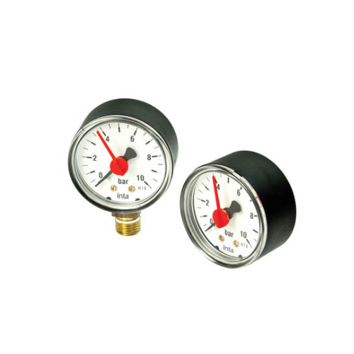 Inta Pressure Gauge with PTFE Sealing Ring - 50mm Dial - Bottom Connection - 10 Bar - 1/4" - GP1536010