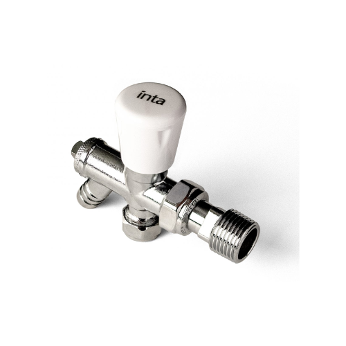 Inta Trade-Tec Manual Radiator Valve with Drain Off - Straight - 10mm - MRV10DO