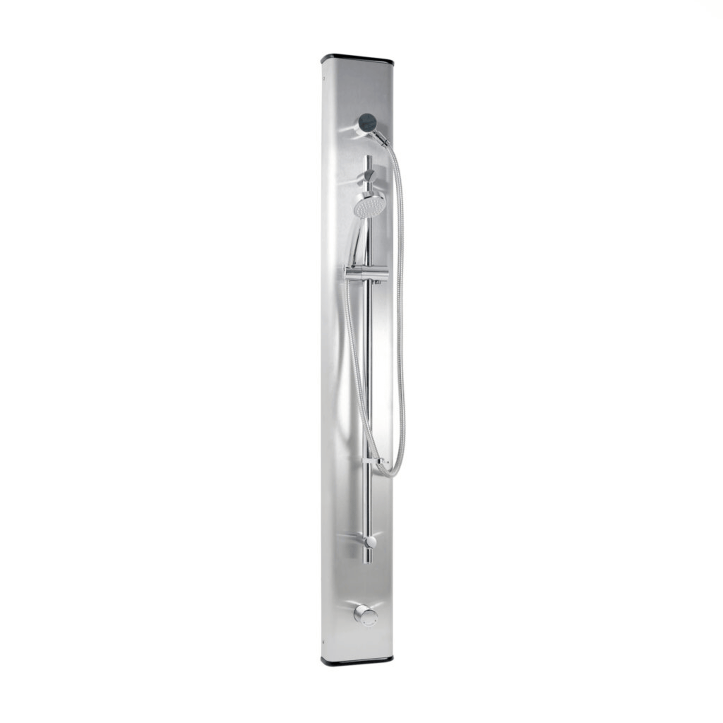 Inta Wall-Mounted Thermostatic Shower Panel with Riser Rail, Handset & Hose - Stainless Steel - Chrome Finish - SP9301CP