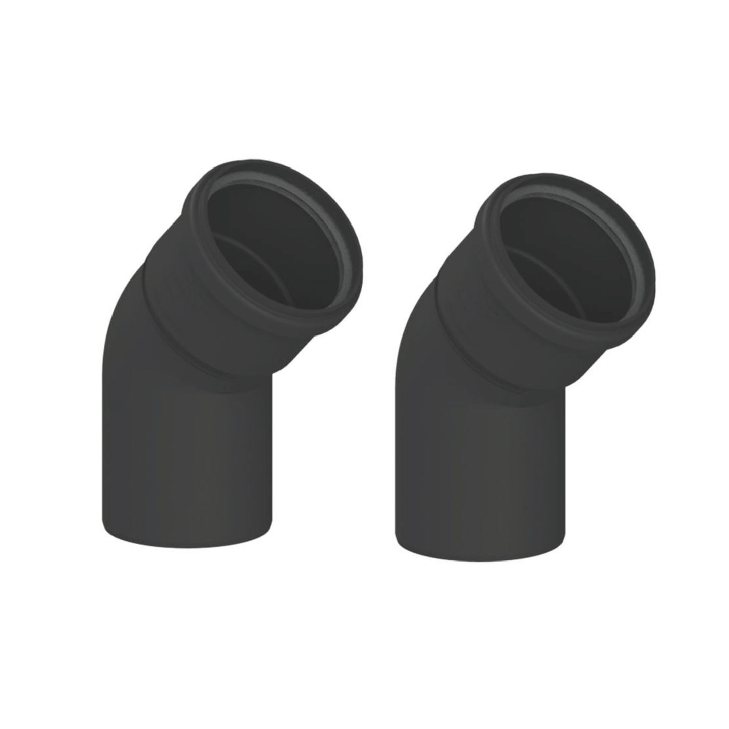 Navien 45 Degree Plume Bends - Pair - 60mm - Black - GXXX002055