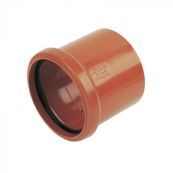 FloPlast 110mm Underground Drainage - Single Socket Coupling - D124