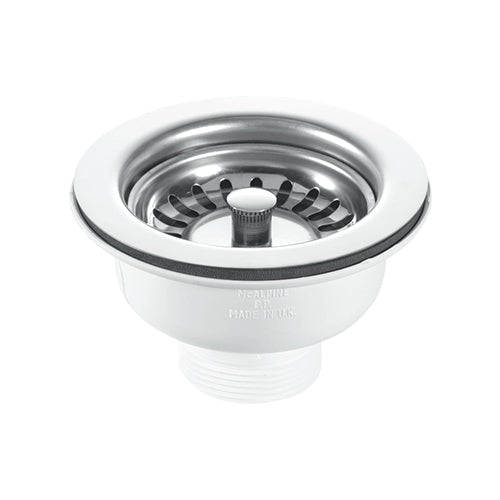 McAlpine Basket Strainer Waste - Stemball Plug - Stainless Steel - BWSTSS