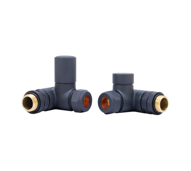 Vitow Modern Round Dual Fuel Manual Valves - Corner - Anthracite