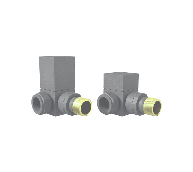 Vitow Modern Square Manual Valves (Pair) - Corner - Basalt Grey