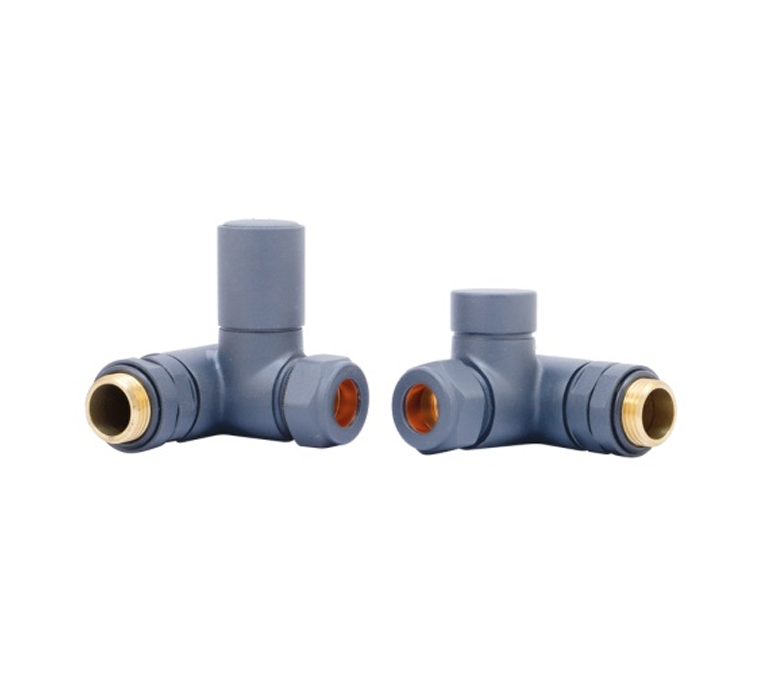 Vitow Modern Round Dual Fuel Manual Valves - Corner - Basalt Grey