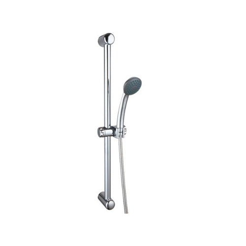 Vitow Shower Mixer Kit - Single Spray Handset, Riser Rail & Bracket & 1.5m Hose - Chrome
