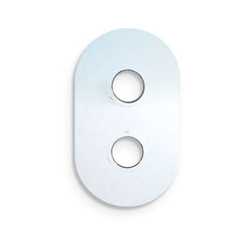 Vitow Curved Corners Dual Hole Cover Plate for Torrent Shower Valve - Chrome