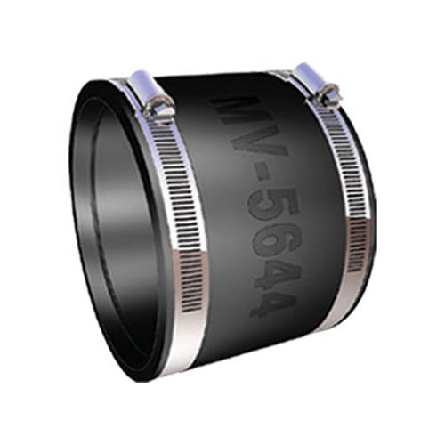 Vitow Universal Rubberized PVC Flexible Soil Coupling for Clay to Clay - 4" x 4" - DFW0144