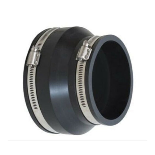 Vitow Universal Rubberized PVC Flexible Soil Clay Adaptors for Clay to Plastic or Cast Iron - 4" x 3" - DFW0243