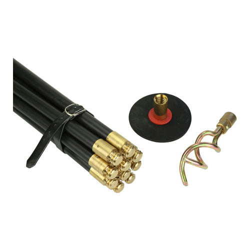 Vitow Drain Rod Set - 10 Rods & 2 Tools