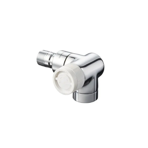 Oventrop Double Angle Pattern Right Series E Thermostatic Radiator Valve - Chrome Plated - DN15 - 1163453
