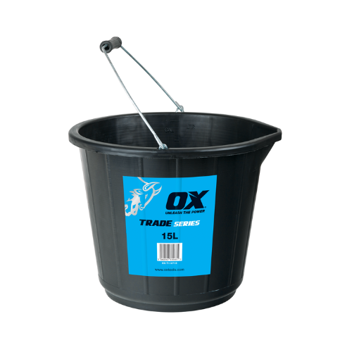 OX Trade Black Bucket - 15L / 3.3 Gallons - OX-T110715