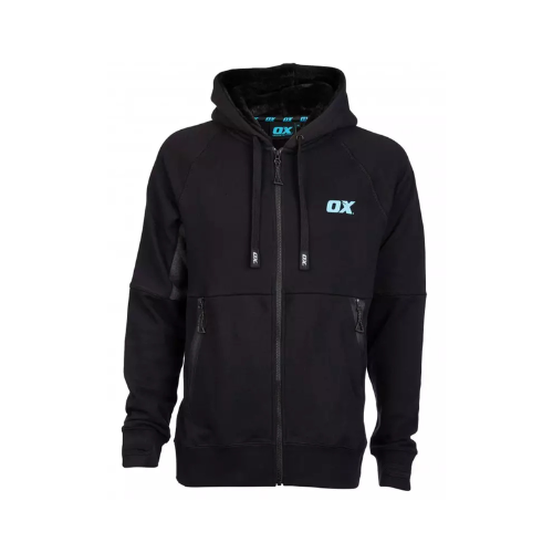 OX Zip Through Hoodie (Black/Grey) - XL - OX-W552905