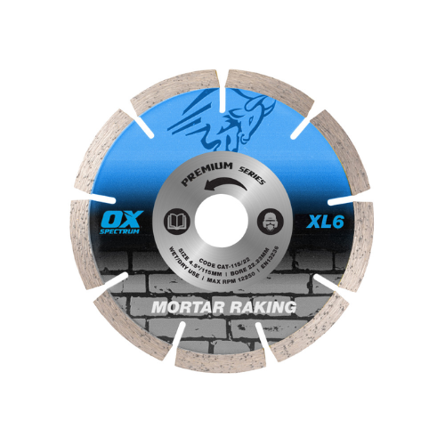 OX Spectrum Trade XL Mortar Raking Diamond Blade - 115/22.23mm - XL6-115/22