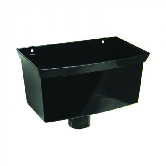 FloPlast 68mm Round - Downpipe Hopper - Black - RHS1B
