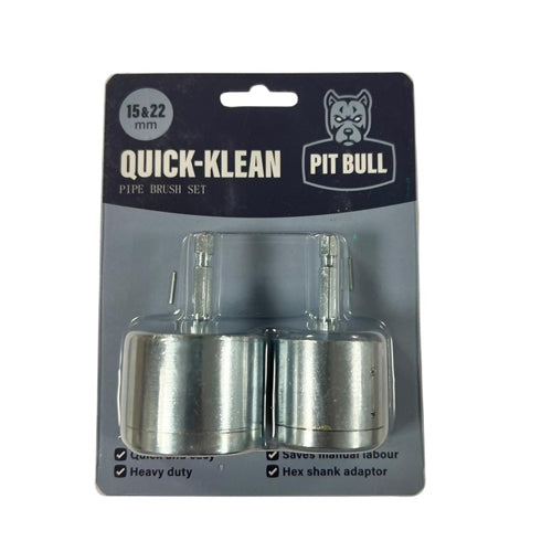 Pit Bull Quick-Klean Pipe Brush Set - 15mm & 22mm - PBQK