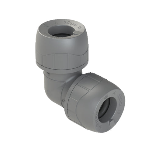 PolyPlumb Enhanced Elbow - 22mm - Grey - PB122