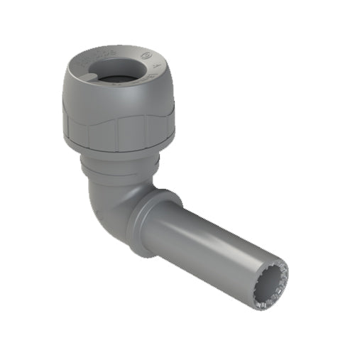 PolyPlumb Enhanced Spigot Elbow - 10mm x 15mm - Grey - PB101510
