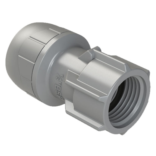 PolyPlumb Enhanced Straight Tap Connector - Hand Tighten - 22mm x 3/4" - Grey - PB2722