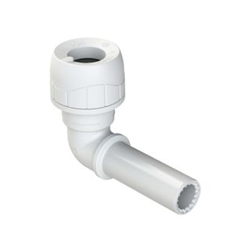 PolyPlumb Enhanced Spigot Elbow - 15mm - White - PB101510EW