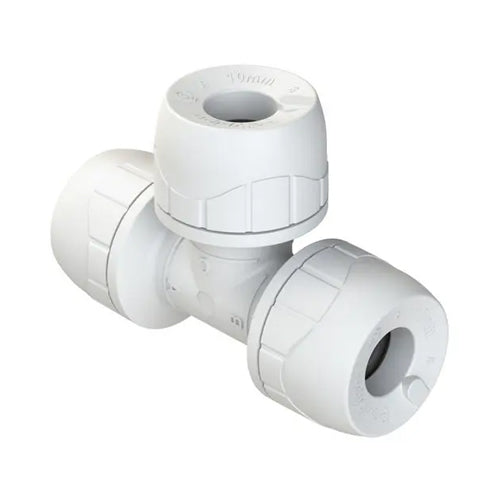PolyPlumb Enhanced Tee - 10mm - White - PB210EW