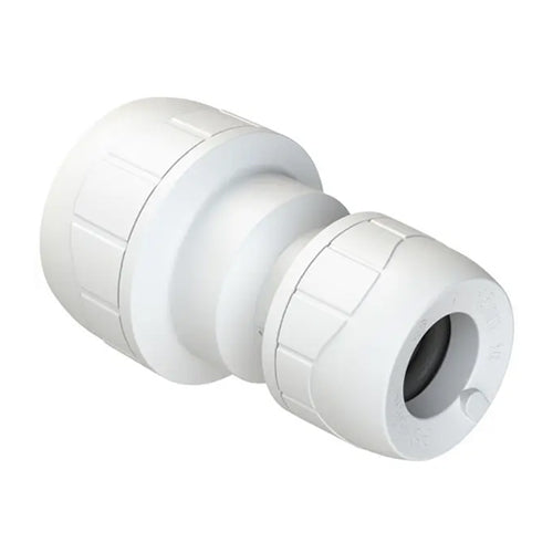 PolyPlumb Enhanced Reducing Coupler - 22mm x 15mm - White - PB5822EW