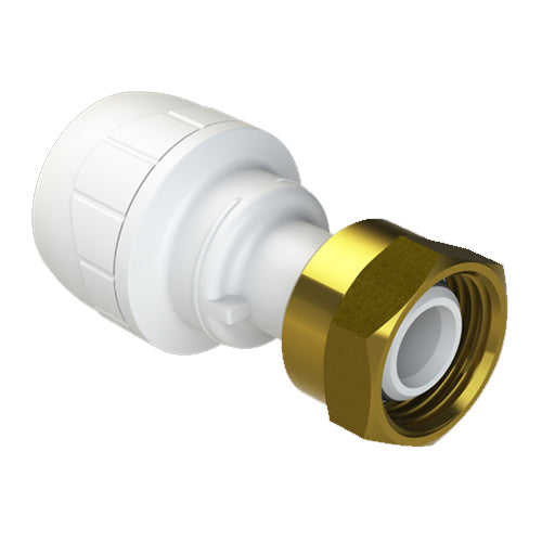 PolyPlumb Enhanced Straight Tap Connector - 15mm x 1/2" - White - PB715EW
