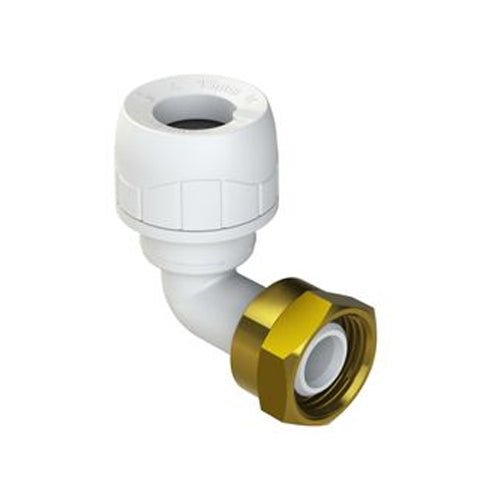 PolyPlumb Enhanced Bent Tap Connector - 15mm x 1/2" - White - PB1715EW