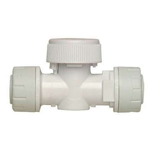 PolyPlumb Enhanced Shut-Off Valve - 15mm x 15mm - White - PB5915